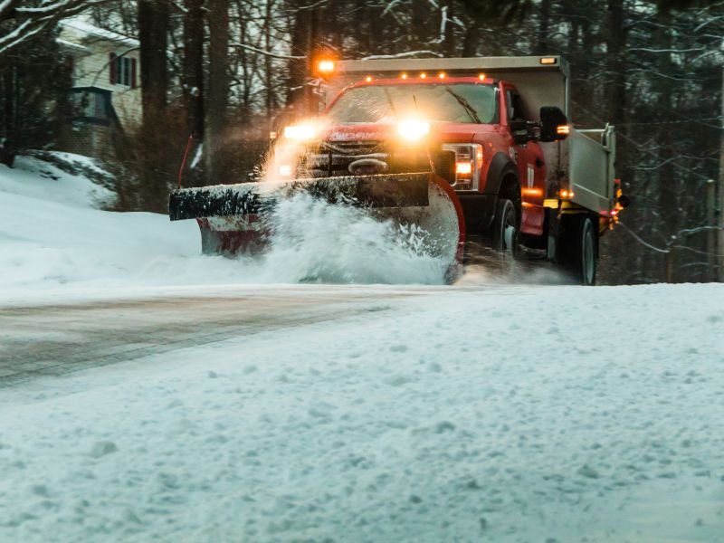 Professional residential snow plowing and driveway snow clearing service for homes in South Shore, Massachusetts