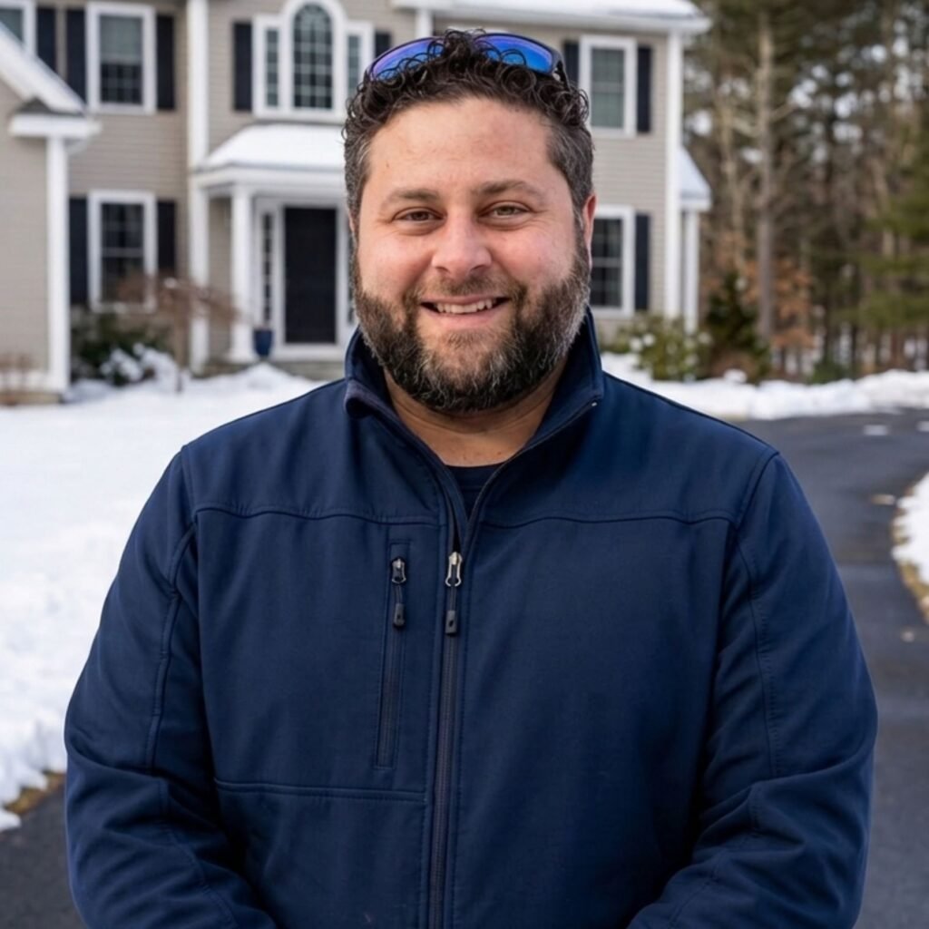 Thiago Rosa, owner of Snow Removed, a professional residential snow removal company serving the South Shore, Massachusetts area